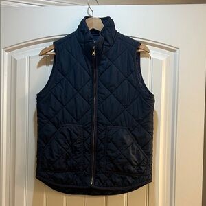 J. Crew Navy Quilted Vest
